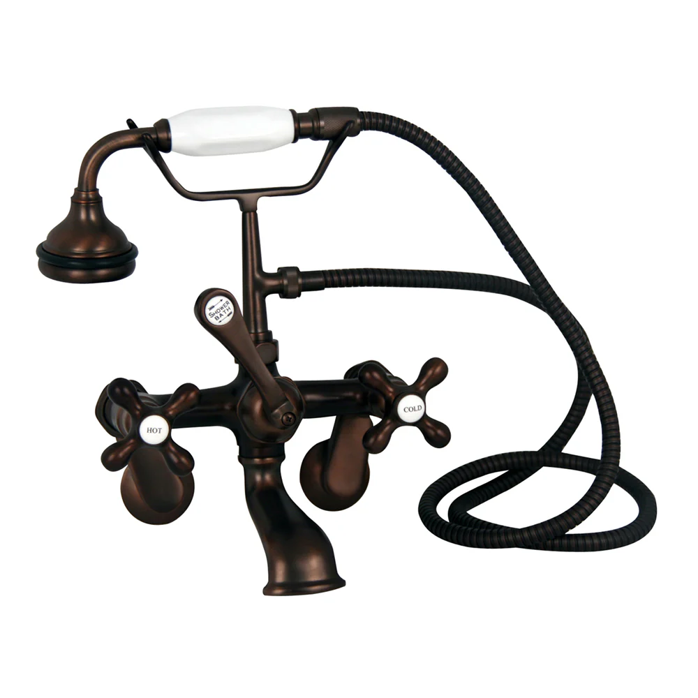 Imogene 67″ Acrylic Slipper Tub Kit in White – Oil Rubbed Bronze Accessories - Image 2