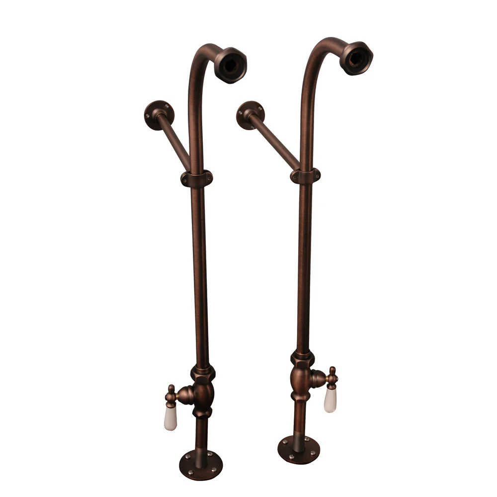 Imogene 67″ Acrylic Slipper Tub Kit in White – Oil Rubbed Bronze Accessories - Image 3