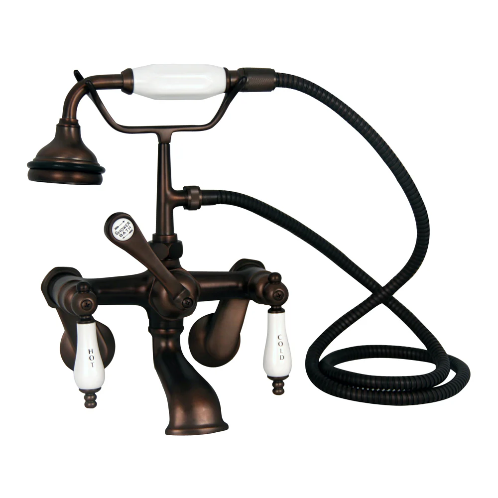 Isadora 67″ Acrylic Slipper Tub Kit in White – Oil Rubbed Bronze Accessories - Image 2