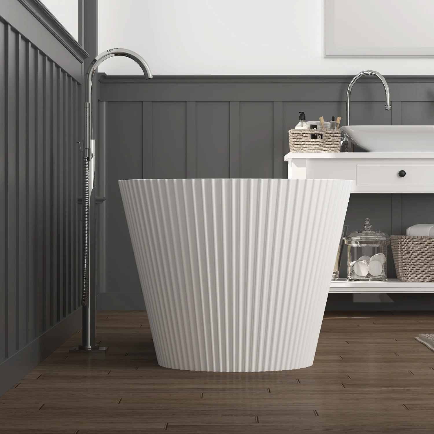 Jules 59" Acrylic Tub with Integral Drain and Overflow - Image 8