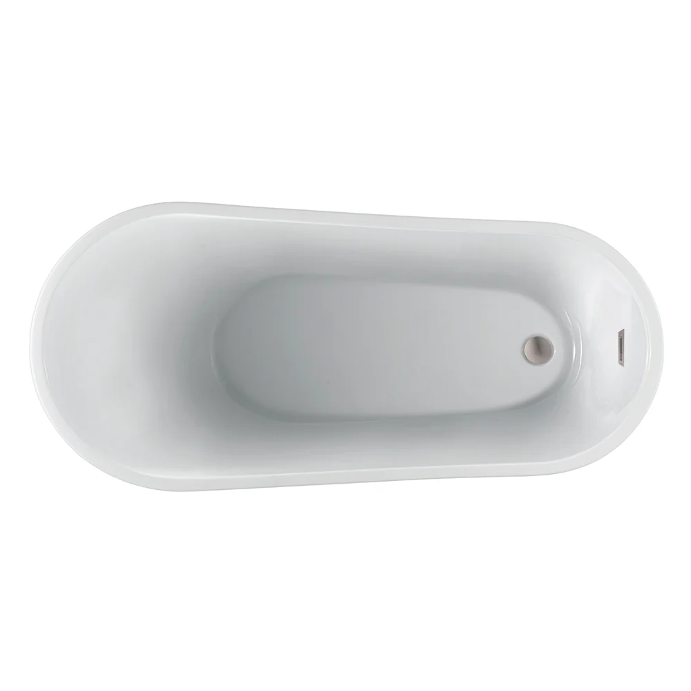 Lucinda 66" Acrylic Slipper Tub with Integral Drain and Overflow - Image 3
