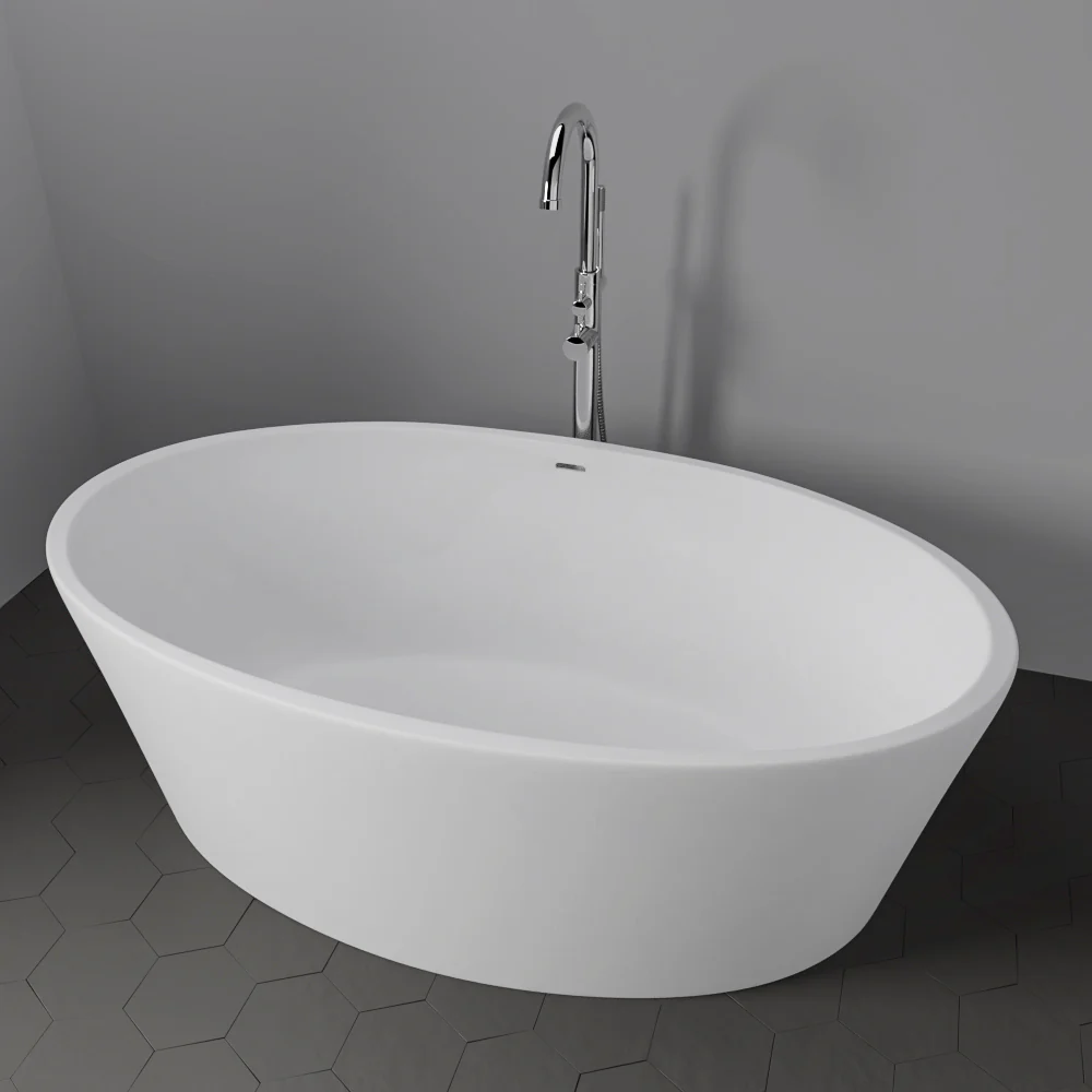 Magnus 63" BARstone Freestanding Oval Tub - Image 4