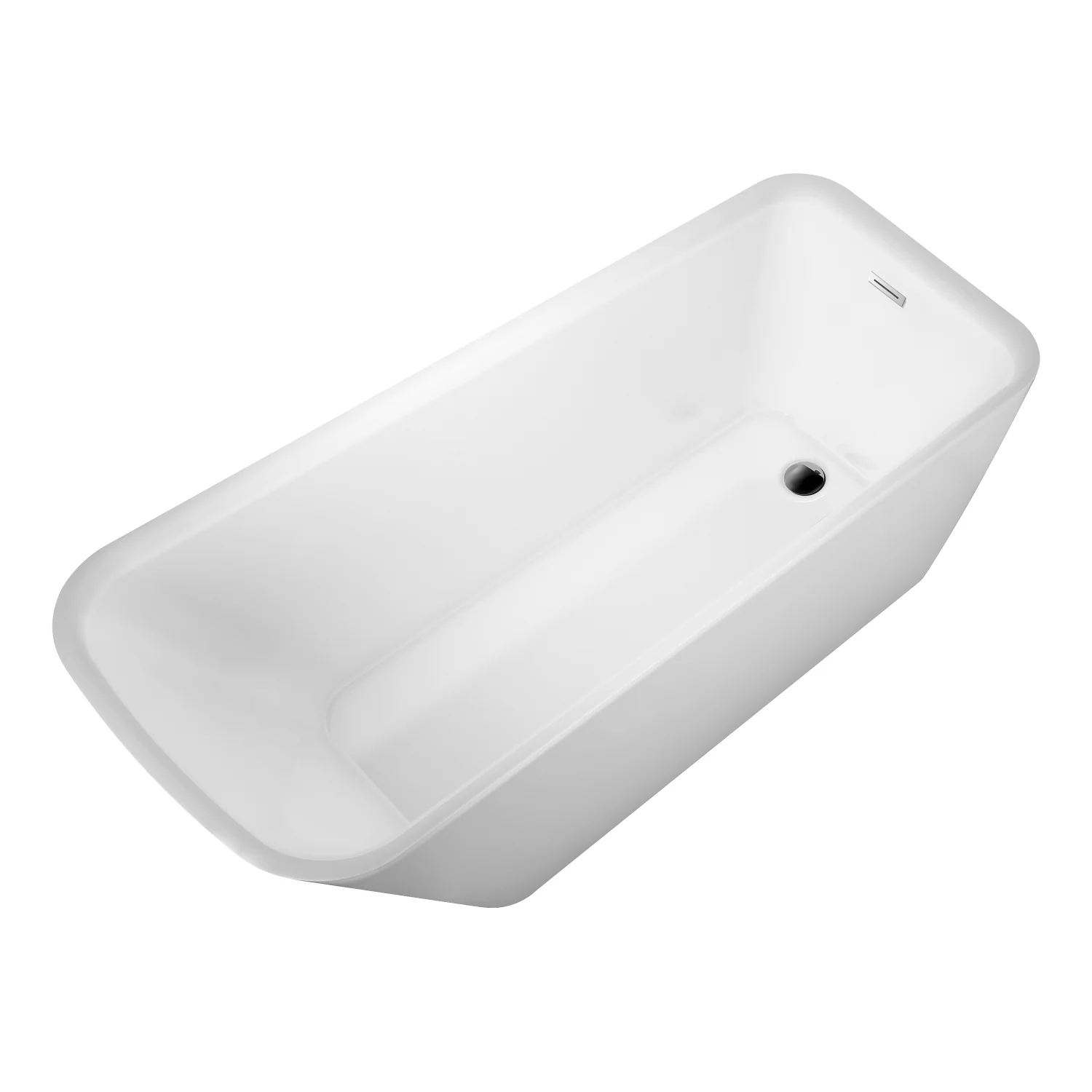 Marakesh 68" Acrylic Slipper Tub with Integral Drain and Overflow - Image 3