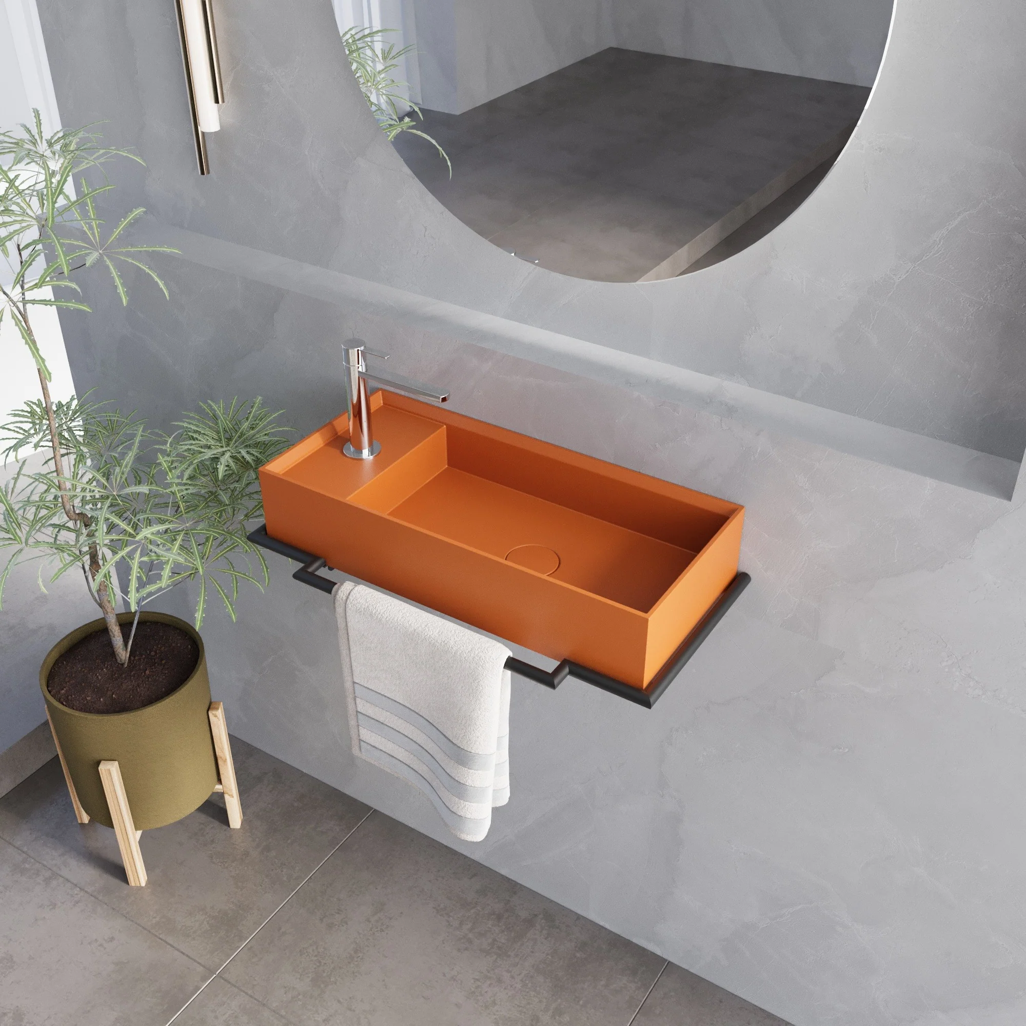 Sisi 21" Wall Mount Basin with Drain - Image 8