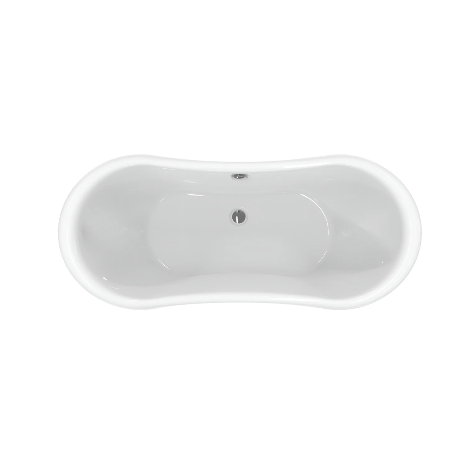 Monterrey 63" Acrylic Double Slipper Tub with Lion Paw Feet - Image 3
