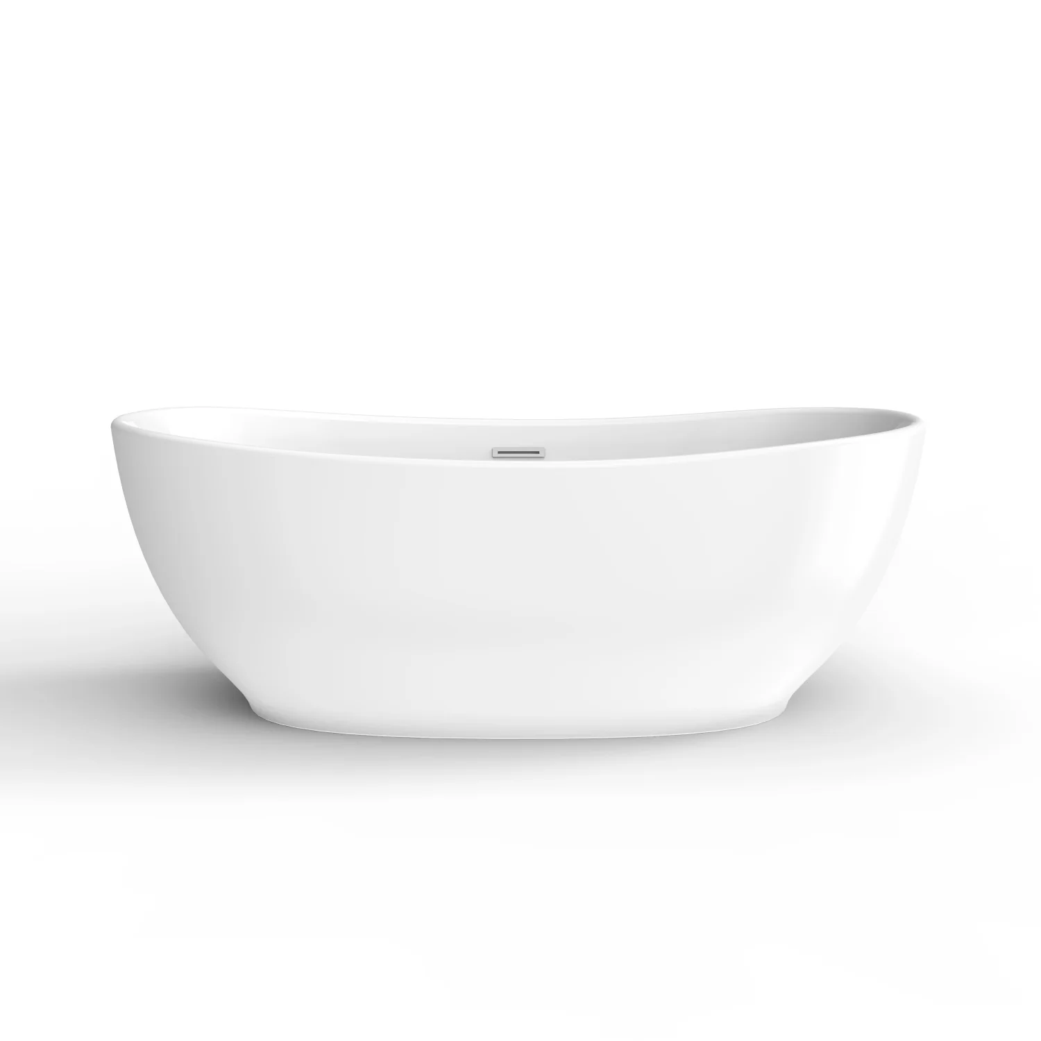 Mystique 59" Acrylic Double Slipper Tub with Integral Drain