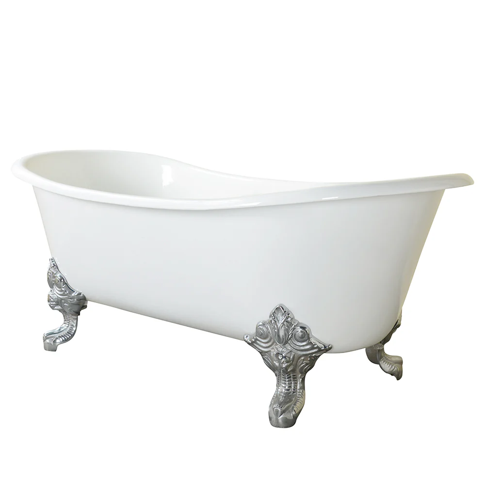 Nelson 72" Cast Iron Double Slipper Tub - Image 3