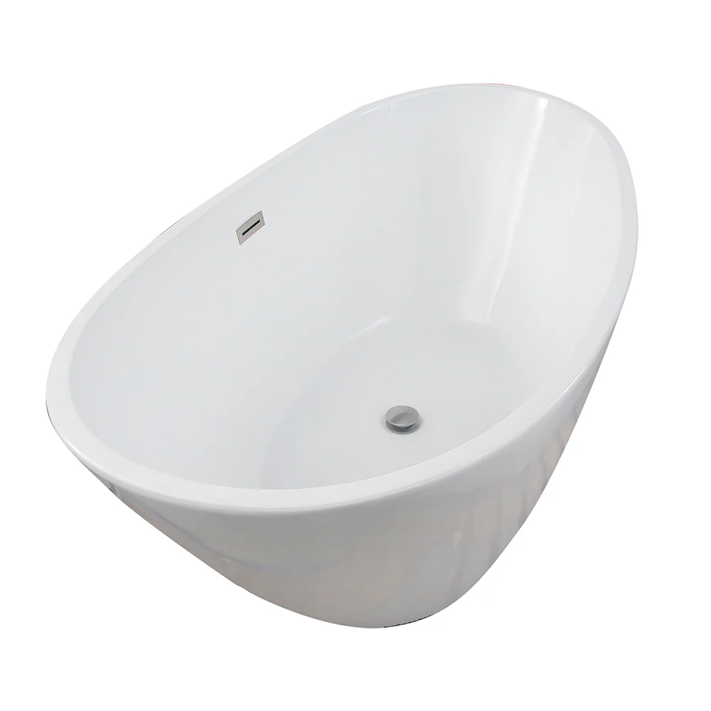 Nickelby 68" Acrylic Double Slipper Tub with Integral Drain and Overflow - Image 3