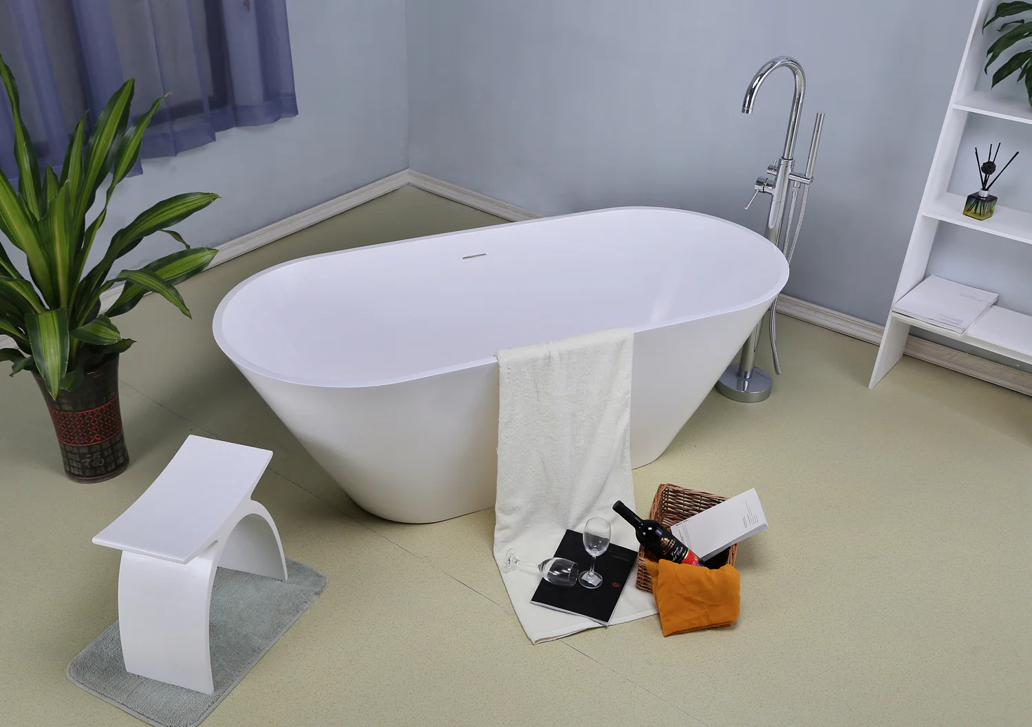Nishi 68" BARstone Freestanding Tub - Image 6