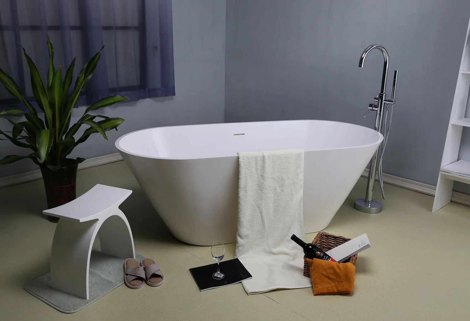 Nishi 68" BARstone Freestanding Tub - Image 7