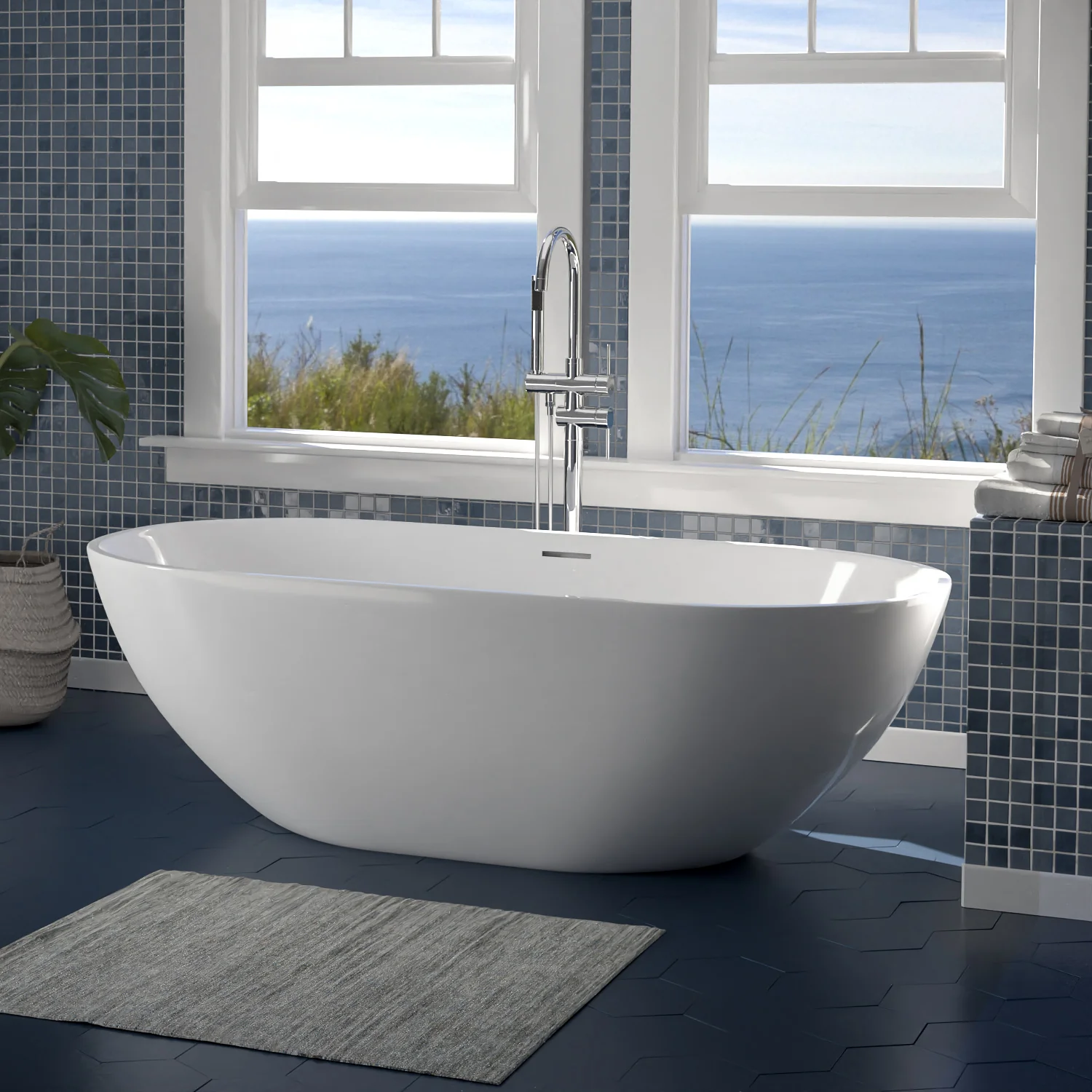 Nyoko 68" BARstone Freestanding Tub - Image 10