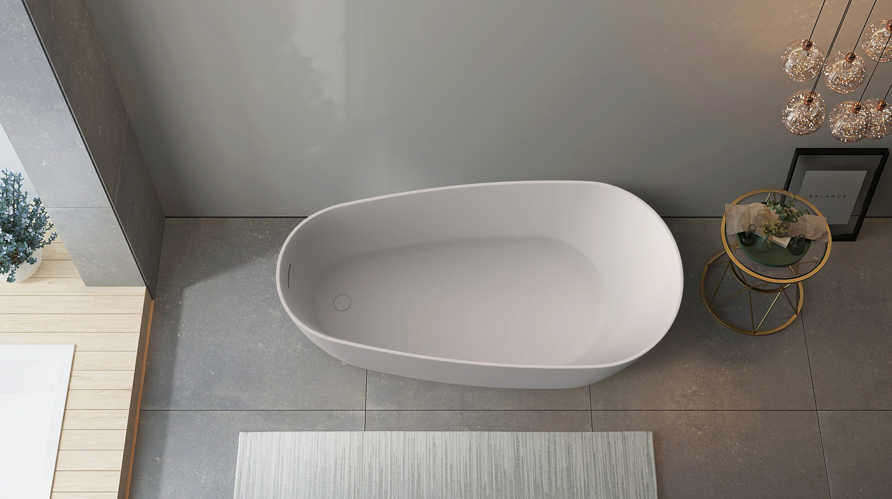 Olivia 59" Acrylic Freestanding Tub With Internal Drain - Image 7