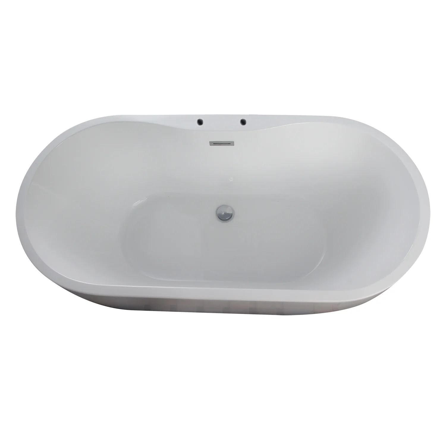 Pilar 65" Acrylic Freestanding Tub with Integral Drain and Overflow - Image 4