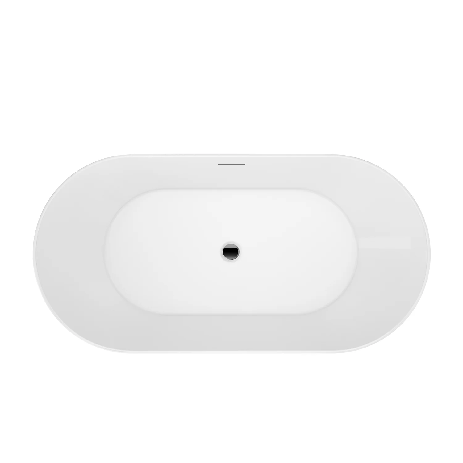 Porter 61" Acrylic Oval Tub in Gloss White - Image 4
