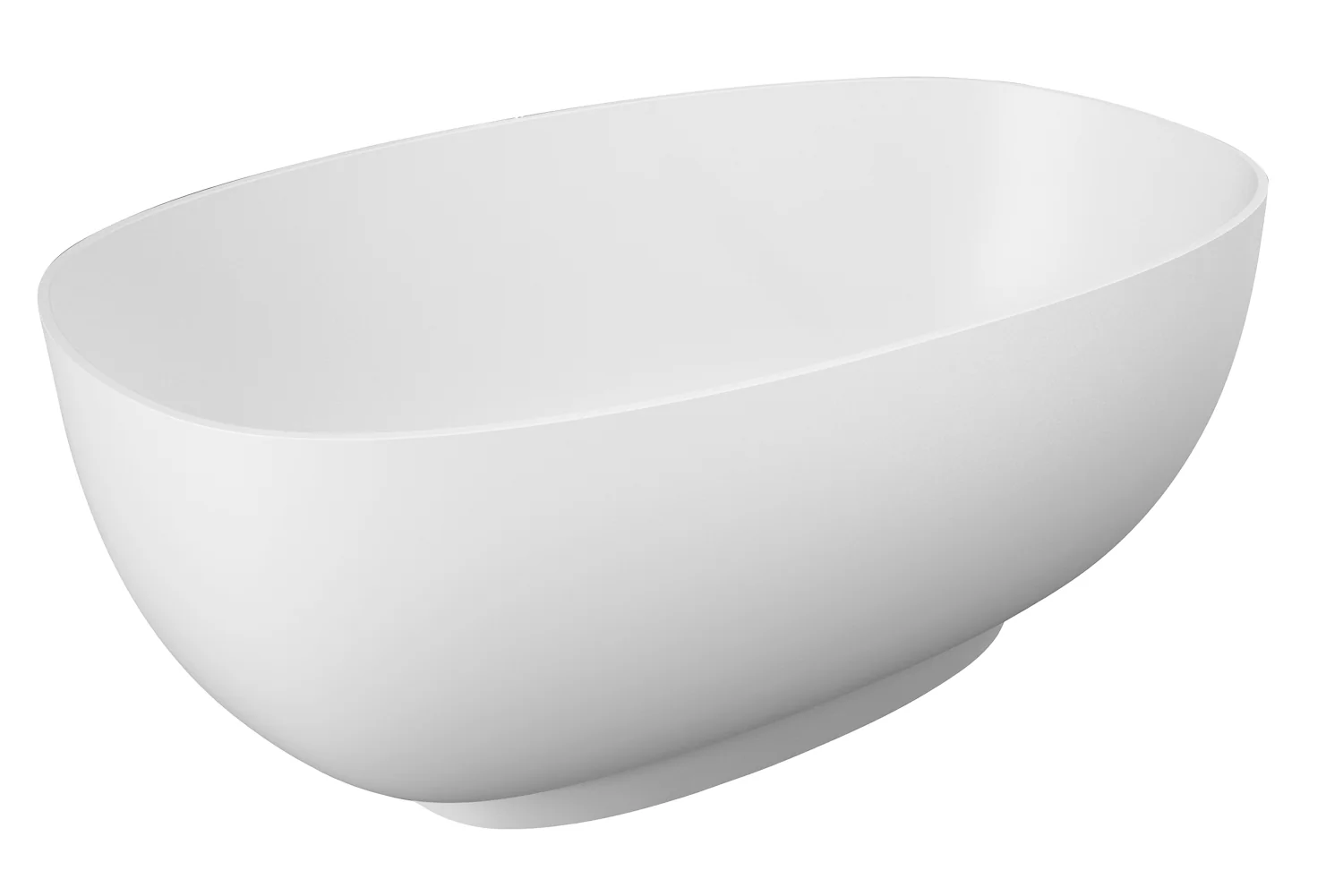 RAK Cloud 55'' BARstone Tub with Integrated Overflow in Matte White - Image 3