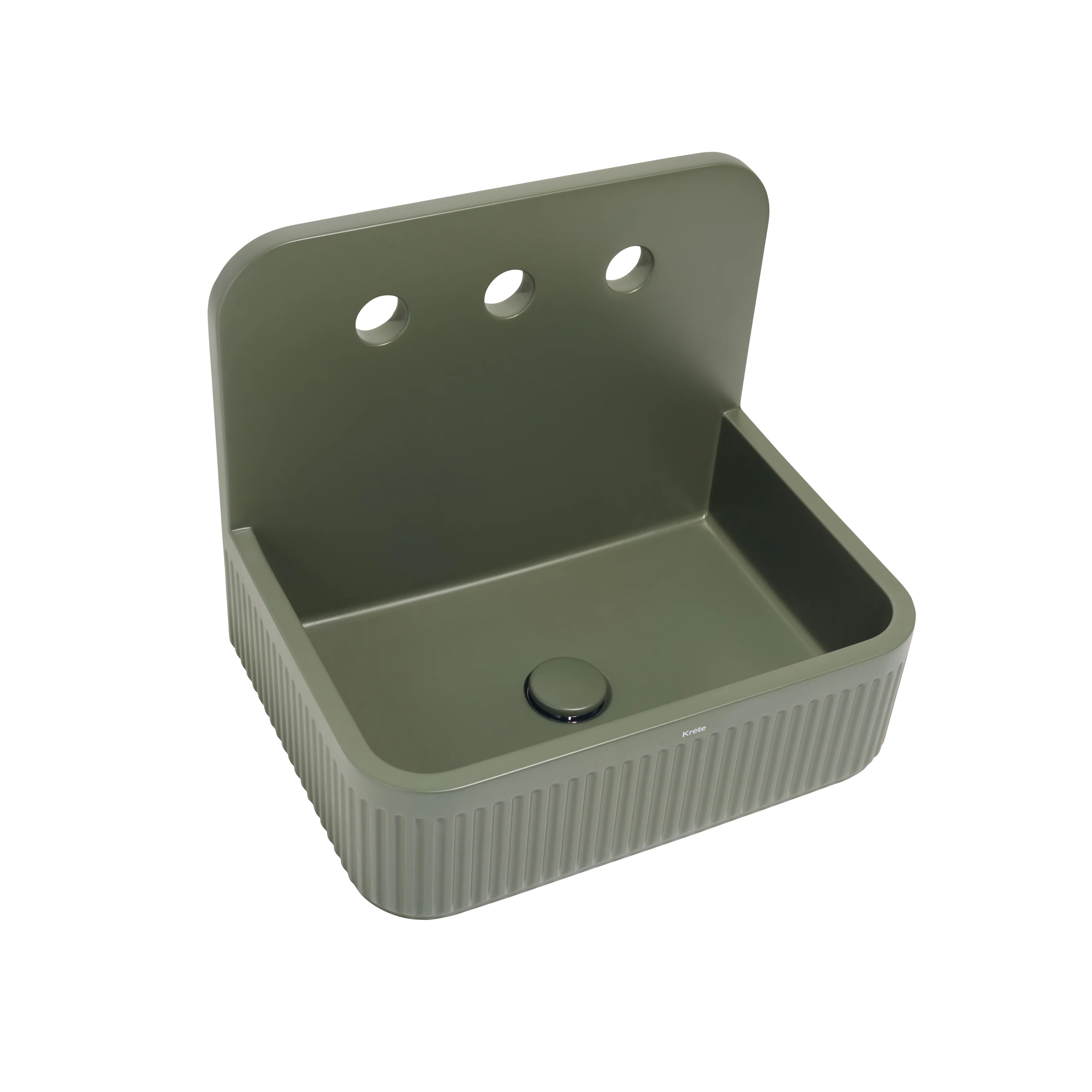 Zaros 17" Wall Mount Basin with Drain - Image 4