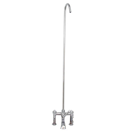 Tub Rim-Mounted Filler with Diverter and Riser - Image 12