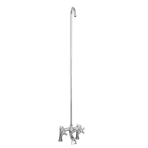 Tub Rim-Mounted Filler with Diverter and Riser - Image 2